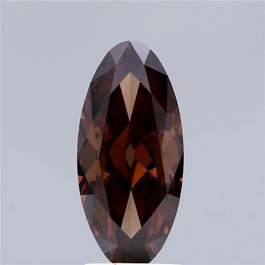 2.18ct Oval Lab Grown Diamond (Colour Fancy Deep Brown, Clarity VS1, IGI Certified)