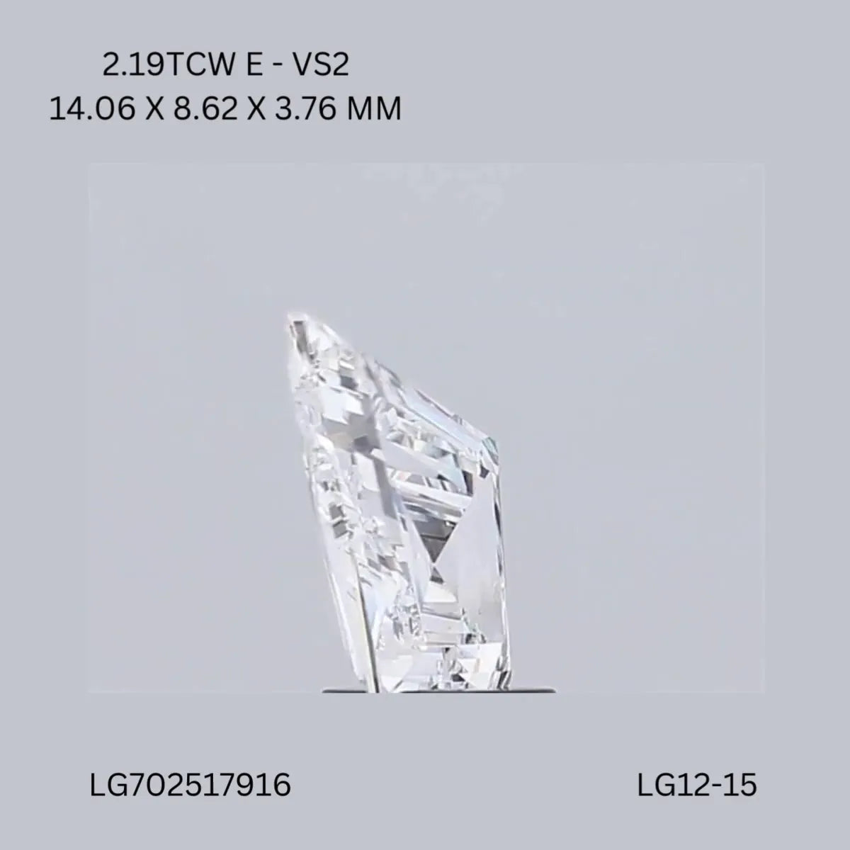 2.19ct Kite Lab Grown Diamond (Colour E, Clarity VS2, IGI Certified)