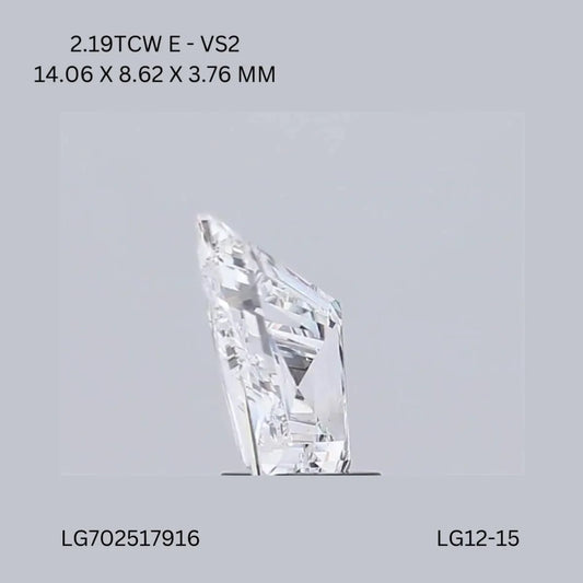 2.19ct Kite Lab Grown Diamond (Colour E, Clarity VS2, IGI Certified)
