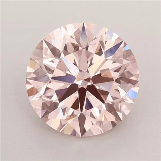 2.24ct Round Lab Grown Diamond (Colour Fancy Pink, Clarity VS1, Cut ID, IGI Certified)