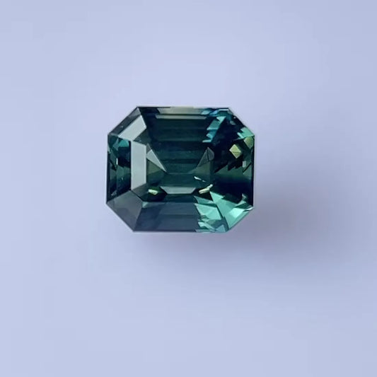 2.30ct Octagonal Natural Sapphire (Colour Teal, Clarity Eye Clean, Cut Faceted)