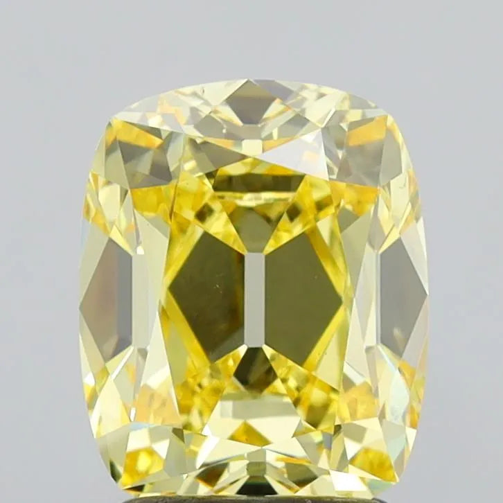 2.31ct Cushion Lab Grown Diamond (Colour Fancy Yellow, Clarity VS1, IGI Certified)