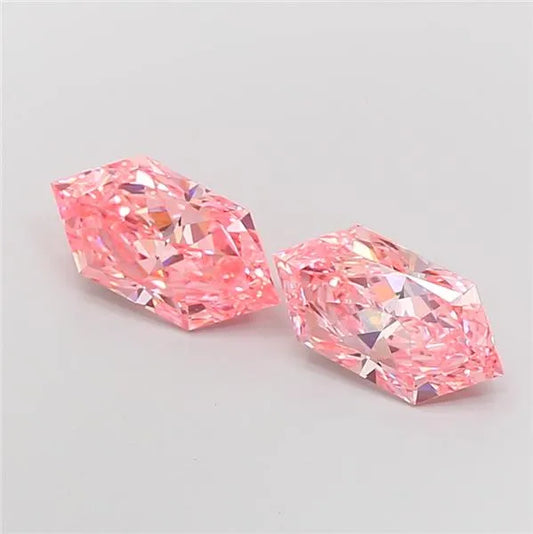 2.35ct Hexagonal Lab Grown Diamond (Colour Fancy Vivid Pink, Clarity VS1, IGI Certified)