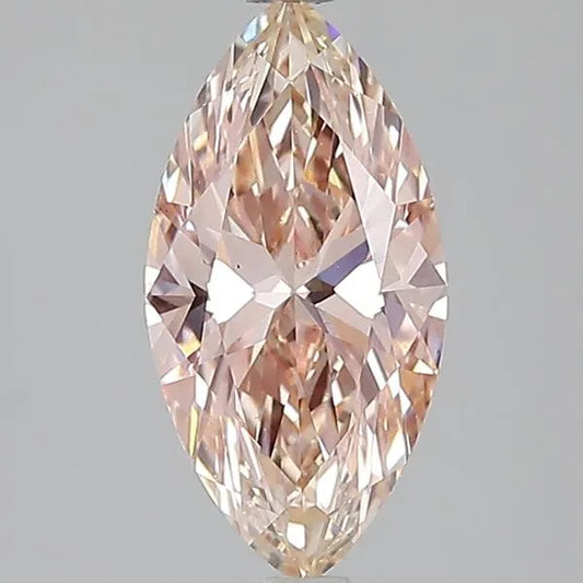 2.49ct Marquise Lab Grown Diamond (Colour Fancy Intense Yellowish Pink, Clarity VS1, IGI Certified)