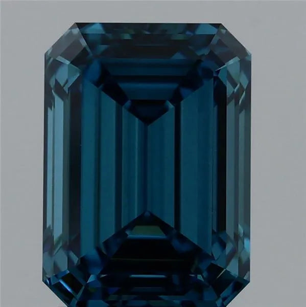 2.50ct Emerald Lab Grown Diamond (Colour Fancy Vivid Blue, Clarity VS1, IGI Certified)