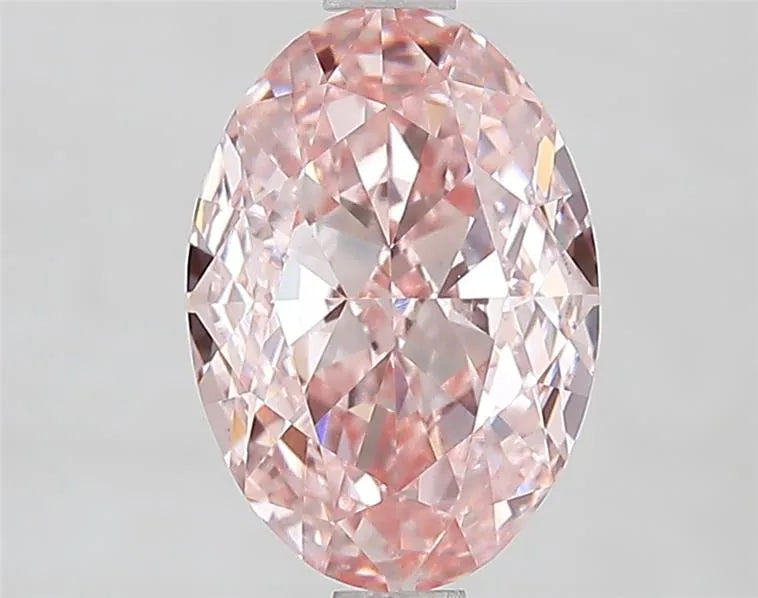 2.50ct Oval Lab Grown Diamond (Colour Fancy Intense Pink, Clarity VVS2, IGI Certified)