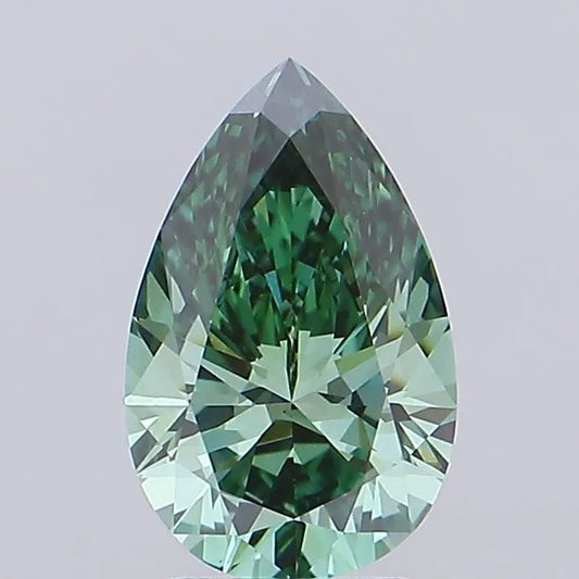 2.50ct Pear Lab Grown Diamond (Colour Fancy Vivid Green, Clarity VVS2, IGI Certified)
