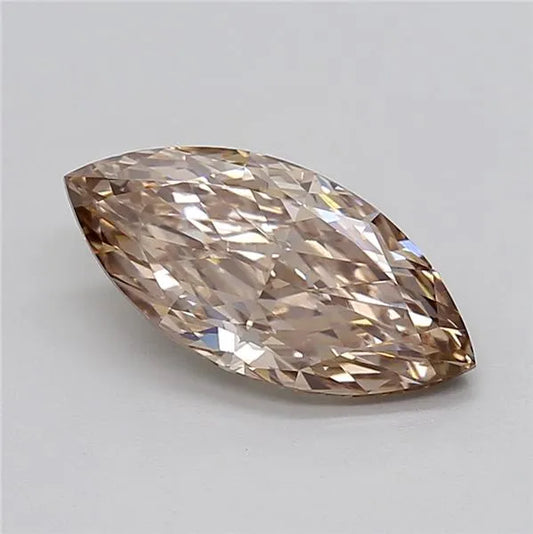 2.51ct Marquise Lab Grown Diamond (Colour Fancy Light Brown, Clarity VVS2, IGI Certified)