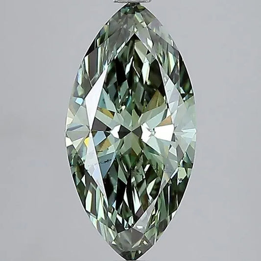 2.51ct Marquise Lab Grown Diamond (Colour Fancy Vivid Green, Clarity VS2, IGI Certified)