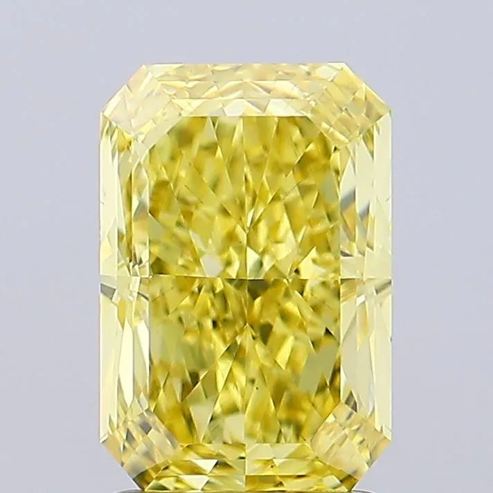 2.51ct Radiant Lab Grown Diamond (Colour Fancy Vivid Yellow, Clarity VS1, IGI Certified)