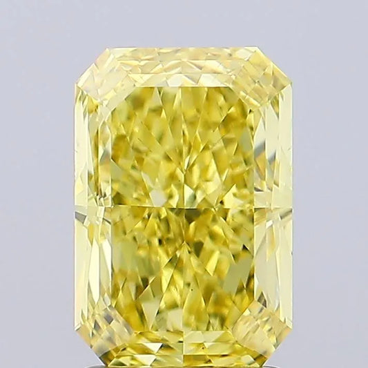 2.51ct Radiant Lab Grown Diamond (Colour Fancy Vivid Yellow, Clarity VS1, IGI Certified)