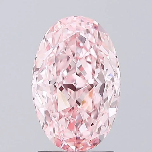 2.52ct Oval Lab Grown Diamond (Colour Fancy Vivid Pink, Clarity VVS2, IGI Certified)