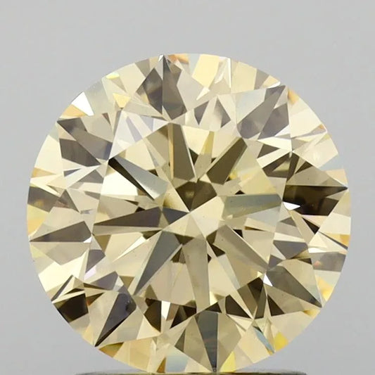 2.52ct Round Lab Grown Diamond (Colour Fancy Brownish Yellow, Clarity VS1, Cut ID, IGI Certified)