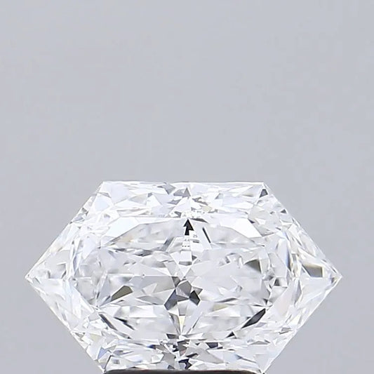 2.54ct Hexagonal Lab Grown Diamond (Colour D, Clarity IF, IGI Certified)