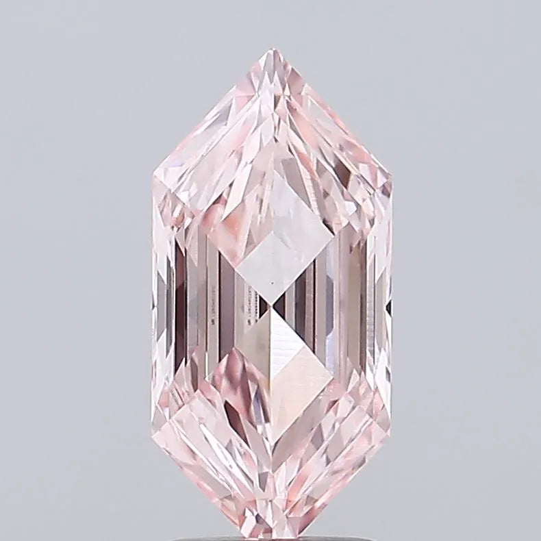 2.54ct Hexagonal Lab Grown Diamond (Colour Fancy Intense Pink, Clarity VS1, IGI Certified)