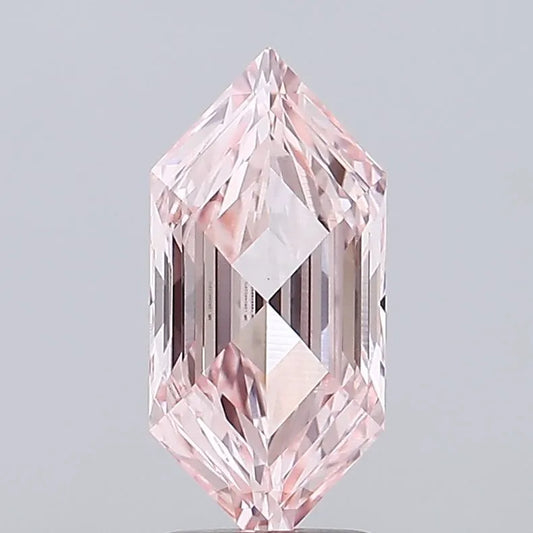 2.54ct Hexagonal Lab Grown Diamond (Colour Fancy Intense Pink, Clarity VS1, IGI Certified)