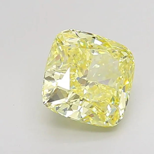2.55ct Cushion modified Lab Grown Diamond (Colour Fancy Intense Yellow, Clarity VS1, IGI Certified)
