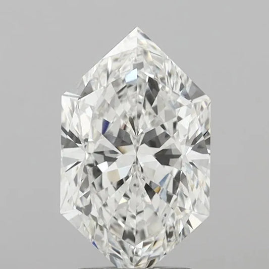 2.55ct Hexagonal Lab Grown Diamond (Colour E, Clarity VVS2, IGI Certified)