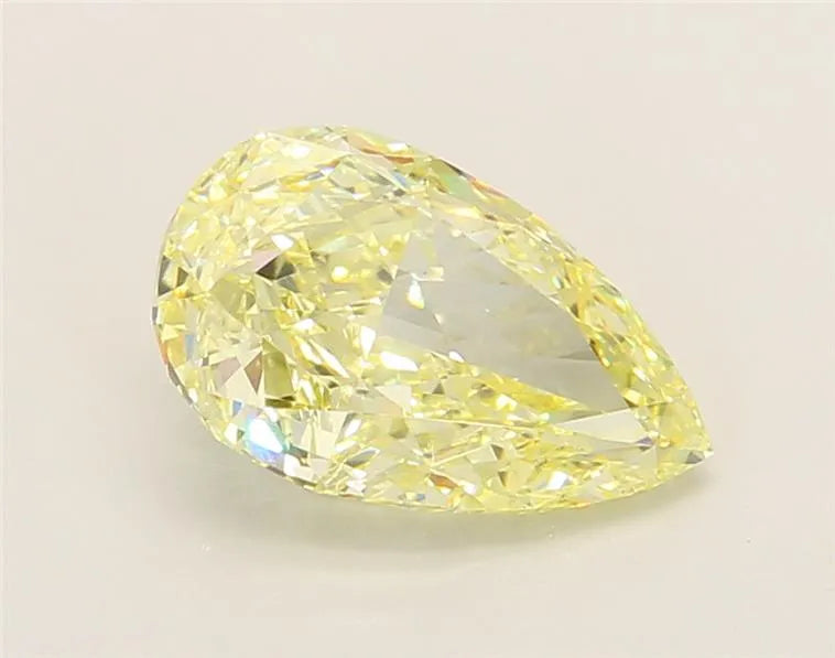 2.55ct Pear Lab Grown Diamond (Colour Fancy Yellow, Clarity VVS2, IGI Certified)