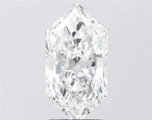 2.56ct Hexagonal Lab Grown Diamond (Colour E, Clarity VS1, IGI Certified)