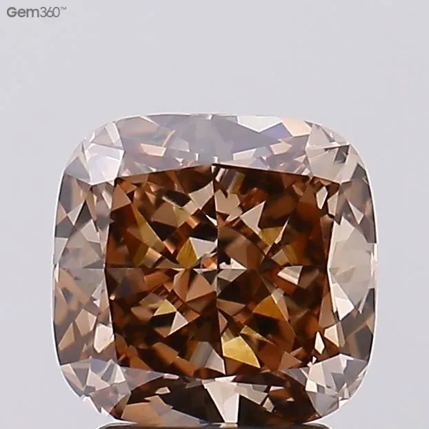 2.57ct Cushion modified Lab Grown Diamond (Colour Fancy Brown, Clarity VS1, IGI Certified)