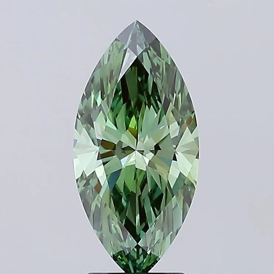 2.58ct Marquise Lab Grown Diamond (Colour Fancy Vivid Green, Clarity VVS2, IGI Certified)