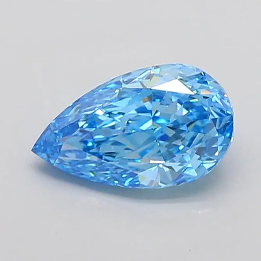 2.59ct Pear Lab Grown Diamond (Colour Fancy Vivid Blue, Clarity VVS2, IGI Certified)