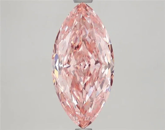 2.60ct Marquise Lab Grown Diamond (Colour Fancy Vivid Pink, Clarity VVS2, IGI Certified)