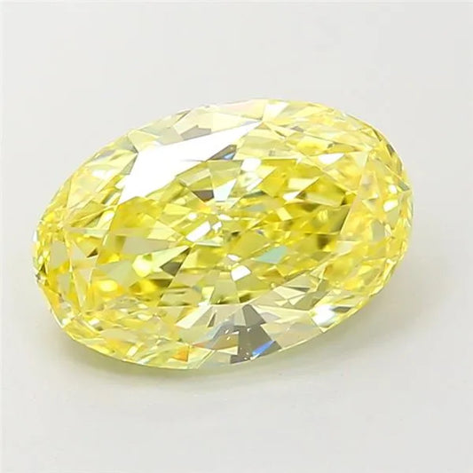2.60ct Oval Lab Grown Diamond (Colour Fancy Intense Yellow, Clarity VS1, IGI Certified)