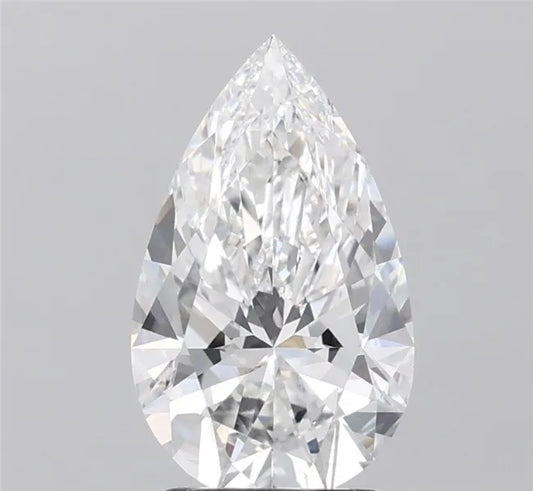 2.60ct Pear Lab Grown Diamond (Colour F, Clarity VVS2, IGI Certified)