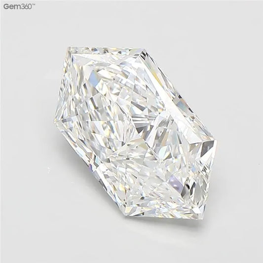 2.61ct Hexagonal Lab Grown Diamond (Colour D, Clarity VVS2, IGI Certified)