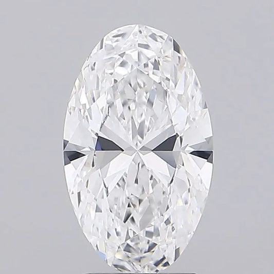 2.63ct Oval Lab Grown Diamond (Colour D, Clarity VVS2, IGI Certified)