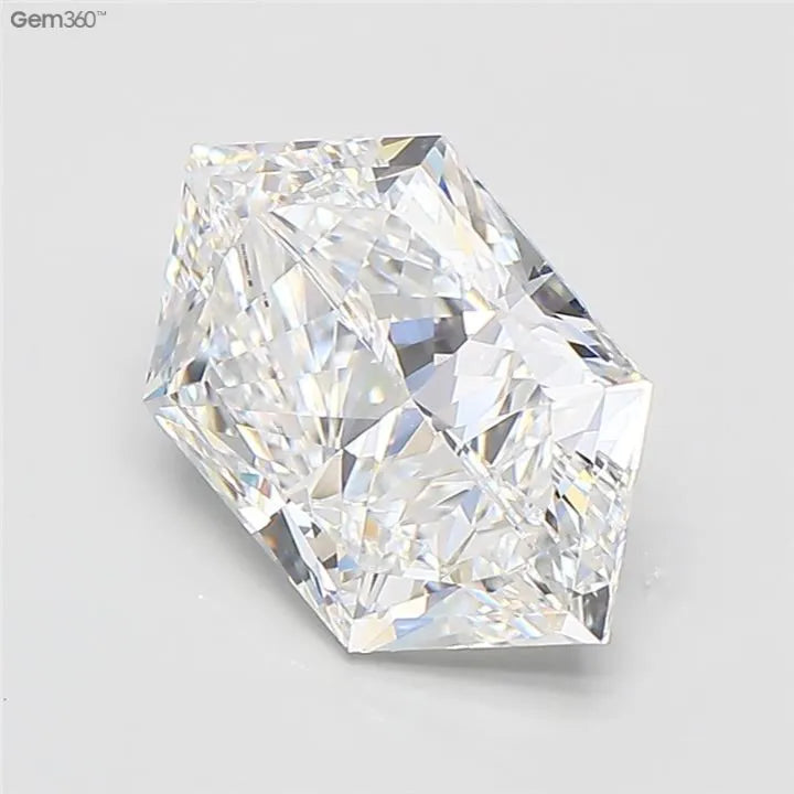2.67ct Hexagonal Lab Grown Diamond (Colour D, Clarity VVS2, IGI Certified)