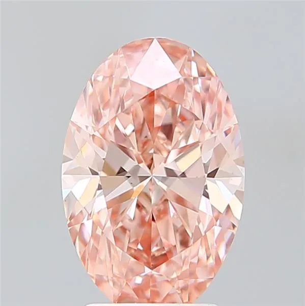 2.69ct Oval Lab Grown Diamond (Colour Fancy Vivid Pink, Clarity VS1, IGI Certified)