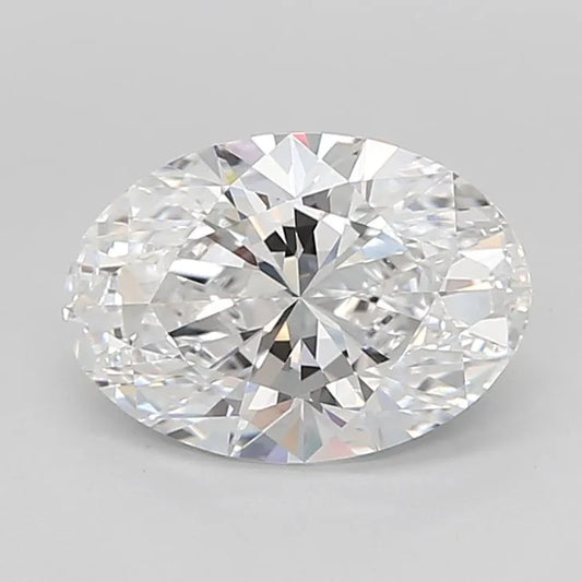 2.70ct Oval Lab Grown Diamond (Colour D, Clarity IF, Cut EX, IGI Certified)