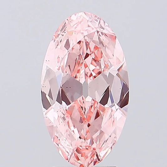 2.70ct Oval Lab Grown Diamond (Colour Fancy Vivid Pink, Clarity VS2, IGI Certified)