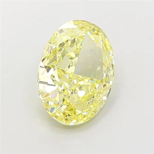 2.70ct Oval Lab Grown Diamond (Colour Fancy Yellow, Clarity VVS2, IGI Certified)