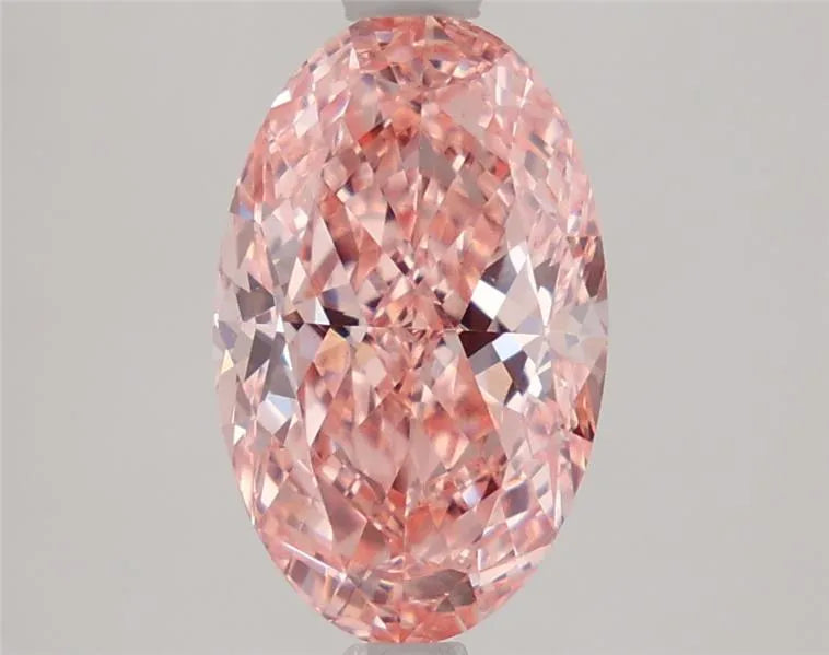 2.71ct Oval Lab Grown Diamond (Colour Fancy Intense Pink, Clarity VS1, IGI Certified)