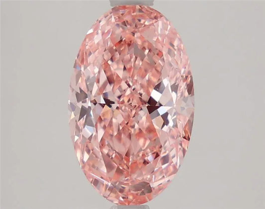 2.71ct Oval Lab Grown Diamond (Colour Fancy Intense Pink, Clarity VS1, IGI Certified)