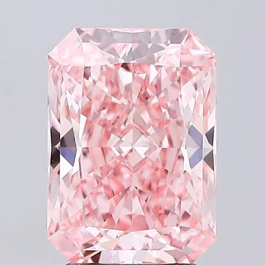 2.72ct Radiant Lab Grown Diamond (Colour Fancy Vivid Pink, Clarity VVS2, IGI Certified)