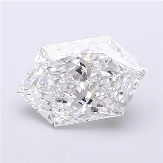 2.73ct Hexagonal Lab Grown Diamond (Colour E, Clarity VVS1, IGI Certified)
