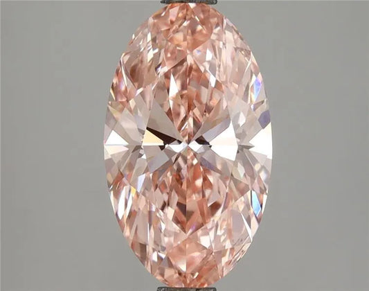 2.73ct Oval Lab Grown Diamond (Colour Fancy Vivid Pink, Clarity VVS2, IGI Certified)