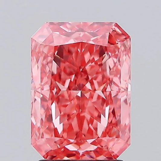 2.73ct Radiant Lab Grown Diamond (Colour Fancy Vivid Pink, Clarity VS1, IGI Certified)
