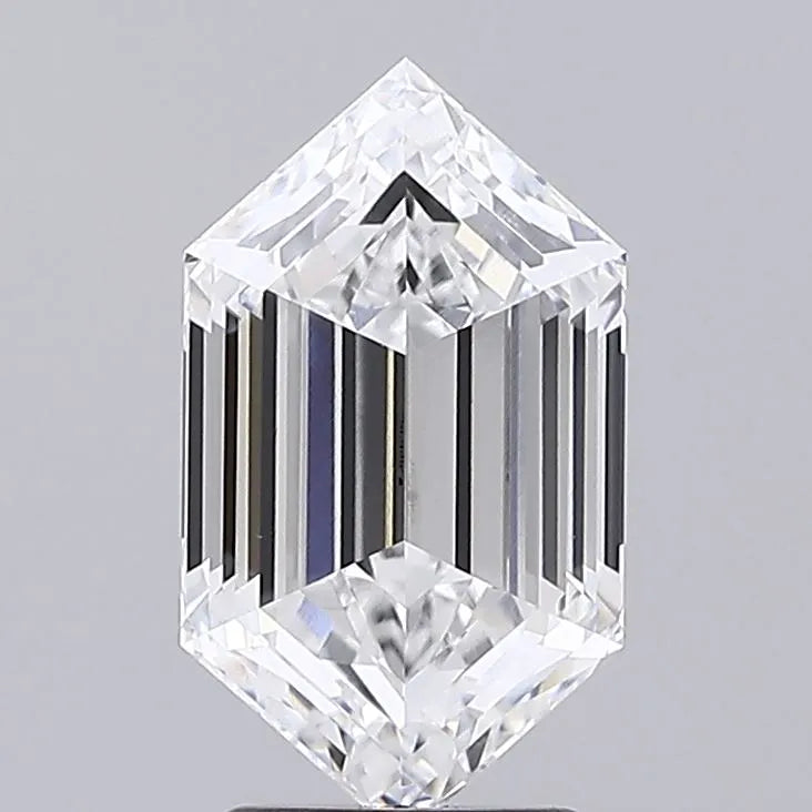 2.80ct Hexagonal Lab Grown Diamond (Colour D, Clarity VVS2, IGI Certified)