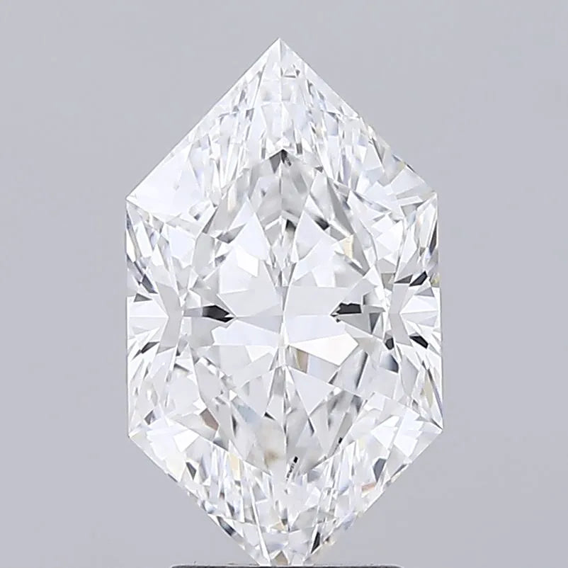 2.83ct Hexagonal Lab Grown Diamond (Colour D, Clarity VVS2, IGI Certified)
