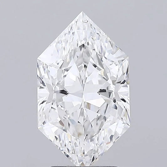 2.83ct Hexagonal Lab Grown Diamond (Colour D, Clarity VVS2, IGI Certified)
