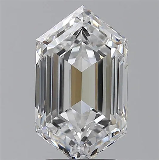 2.87ct Hexagonal Lab Grown Diamond (Colour D, Clarity VVS1, IGI Certified)