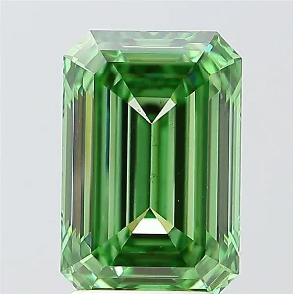 2.89ct Emerald Lab Grown Diamond (Colour Fancy Vivid Green, Clarity VS1, IGI Certified)