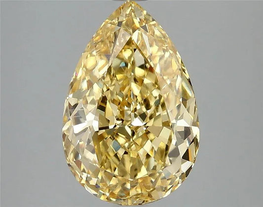 2.93ct Pear Lab Grown Diamond (Colour Fancy Vivid Yellow, Clarity VS2, IGI Certified)