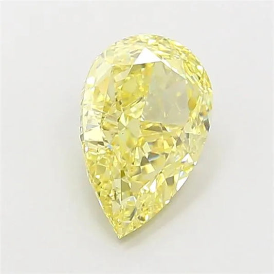 2.01ct Pear Lab Grown Diamond (Colour Fancy Intense Yellow, Clarity VS2, IGI Certified)